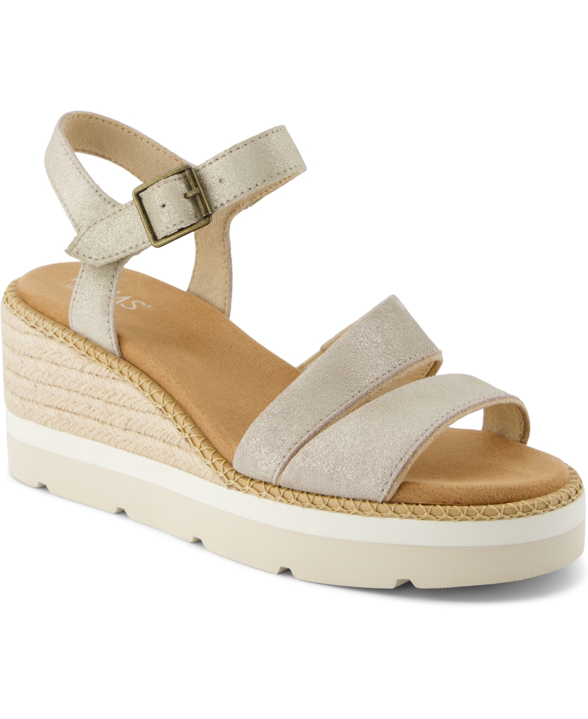 TOMS WOMEN'S DARYA OPEN TOE WEDGE SANDALS 