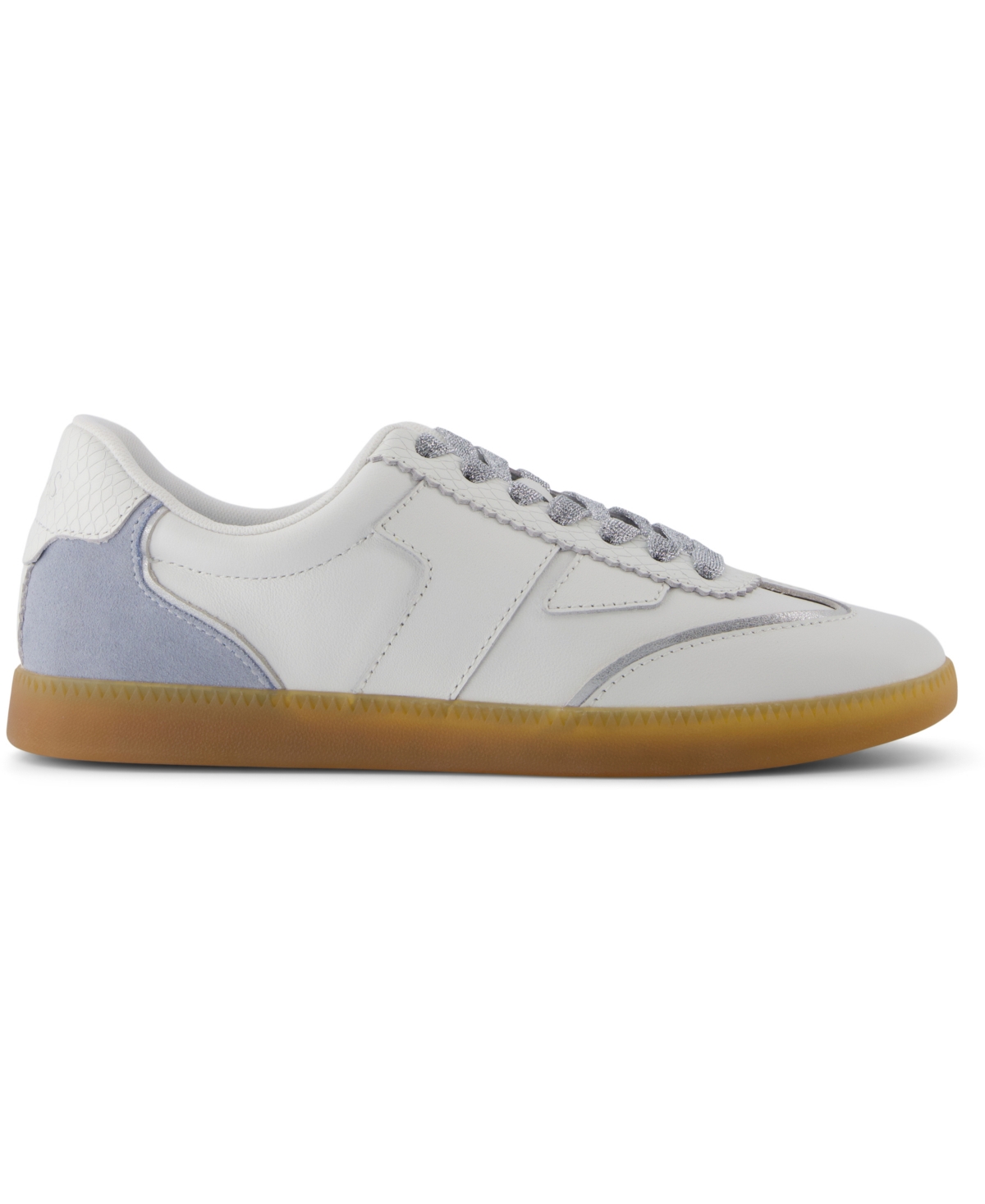 Shop Toms Women's Collins Lace-up Sneakers In Pastel Blue Multi Leather,suede