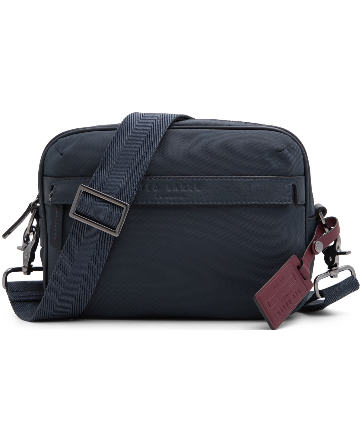 Ted Baker Roman Top Zipper Crossbody In Navy