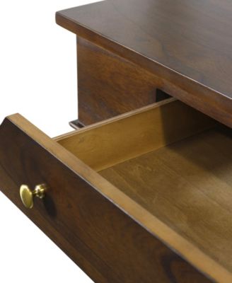 16" Wood Albert Transitional Two Drawer Console Table