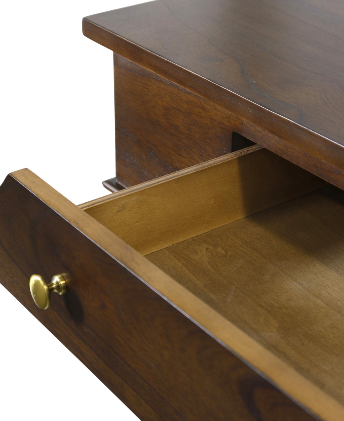 Stylecraft Home Collection 16" Wood Albert Transitional Two Drawer Console Table In Dark Caramel