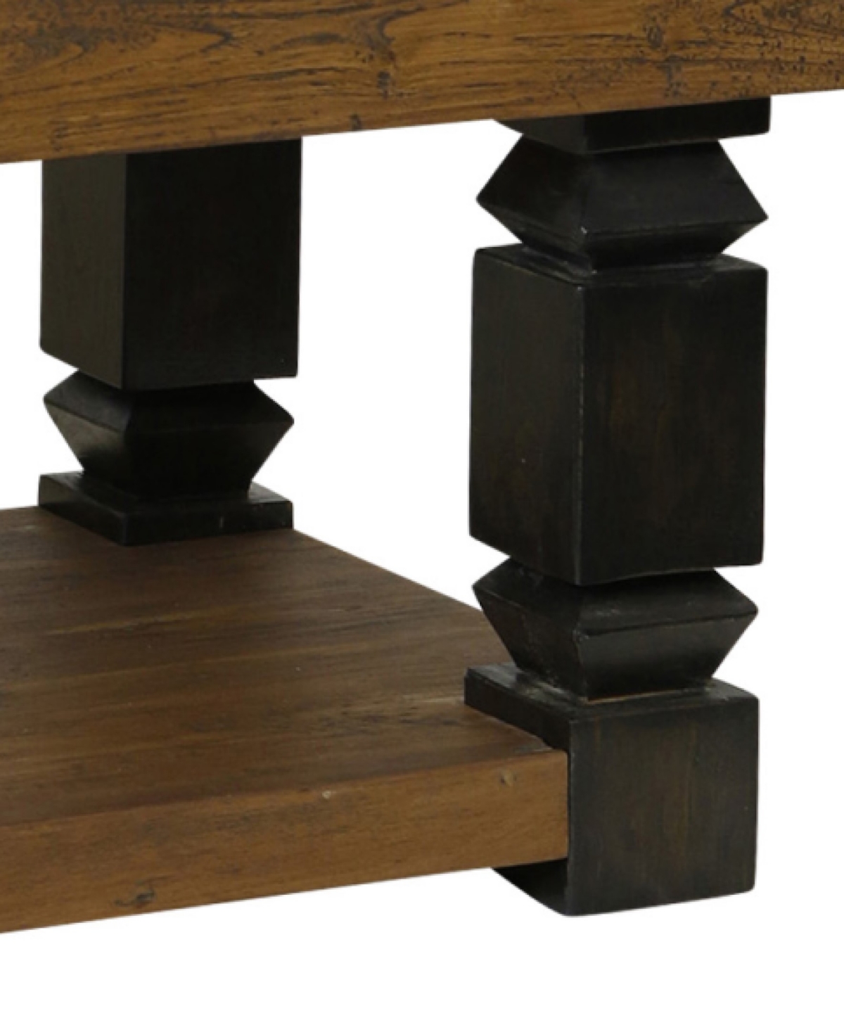 Stylecraft Home Collection 48" Transitional Stone Coffee Table In Brown