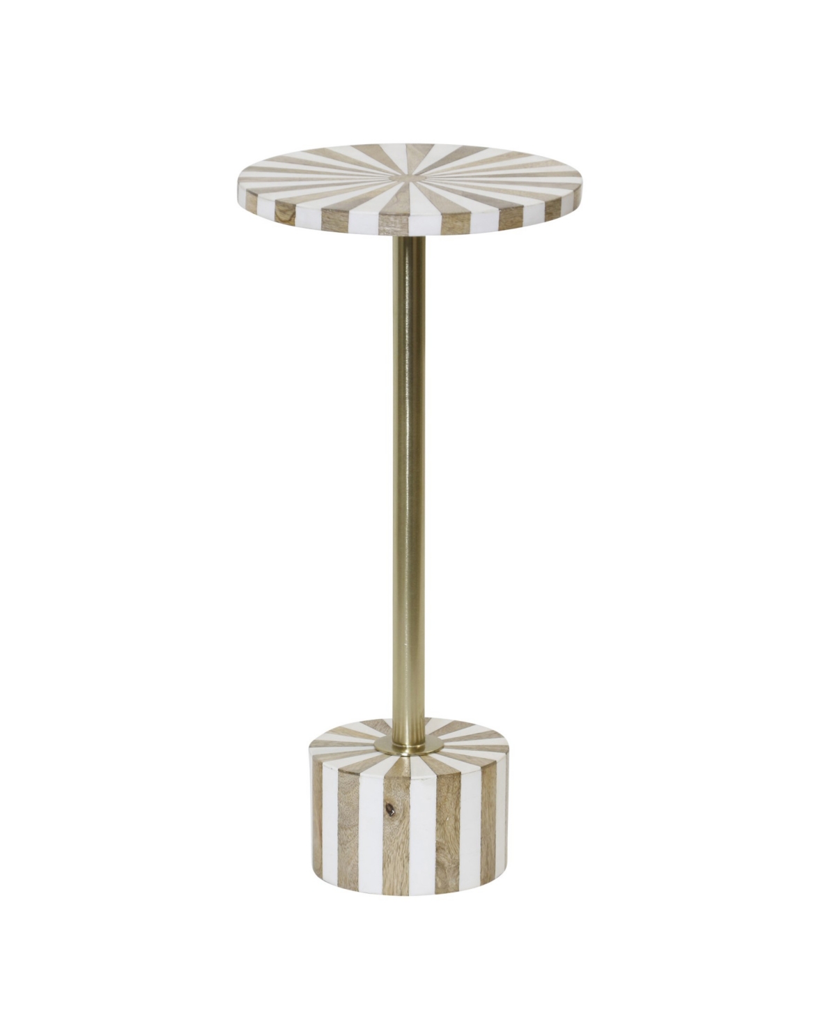 Shop Stylecraft Home Collection 10" Wood Parasol Modern Drink Table In Natural