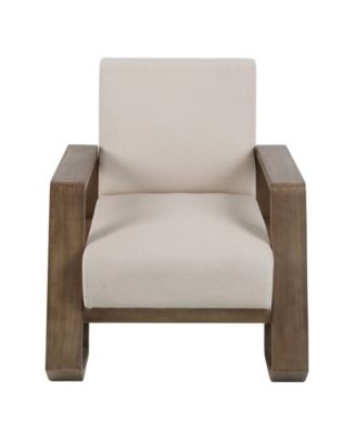 32.5" Wood Norman Wyatt Home Sled Base Armchair