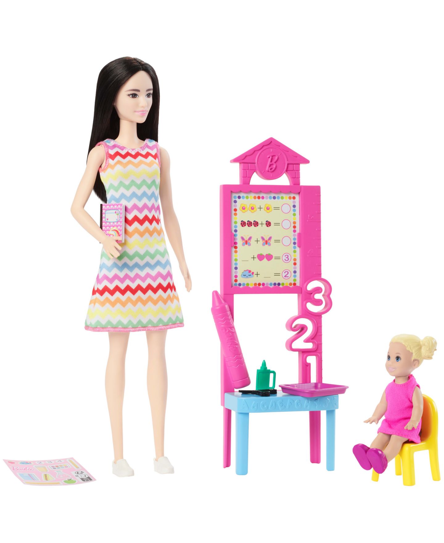 Детская кукла Barbie Teacher Doll with Blonde Fashion Doll, 1 Toddler Doll, & Teaching Accessories — фото 1