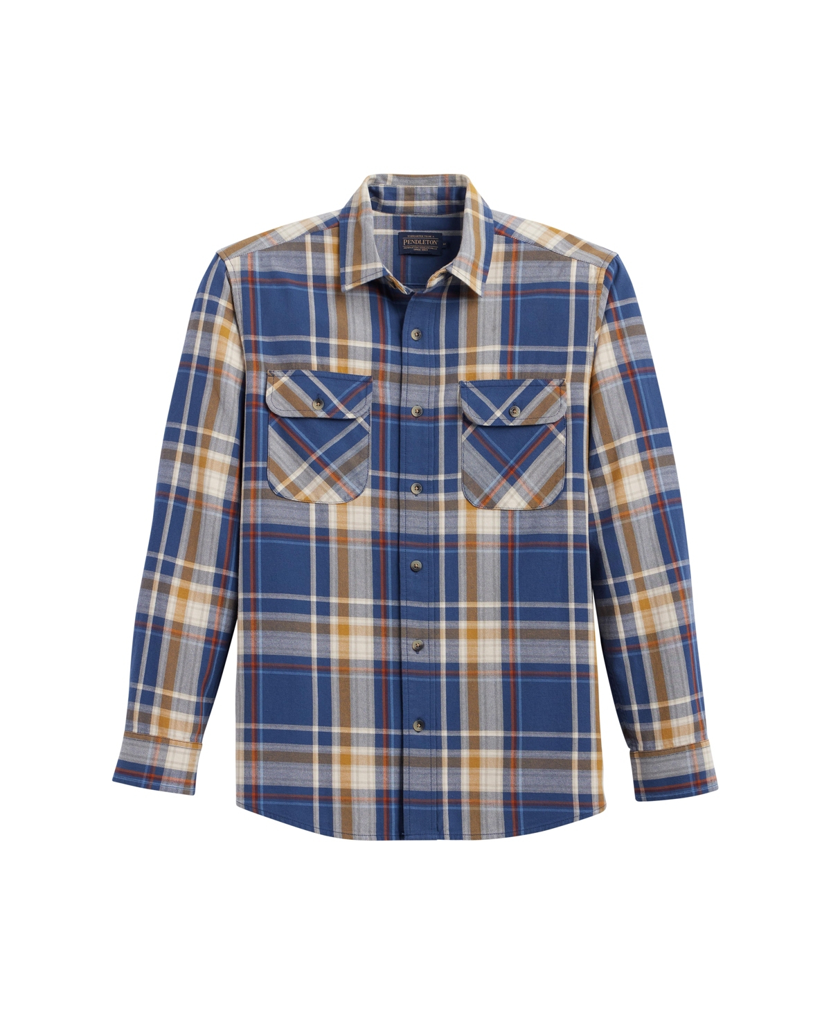 Men's Long Sleeve Beach Shack Shirt - Navy multi plaid