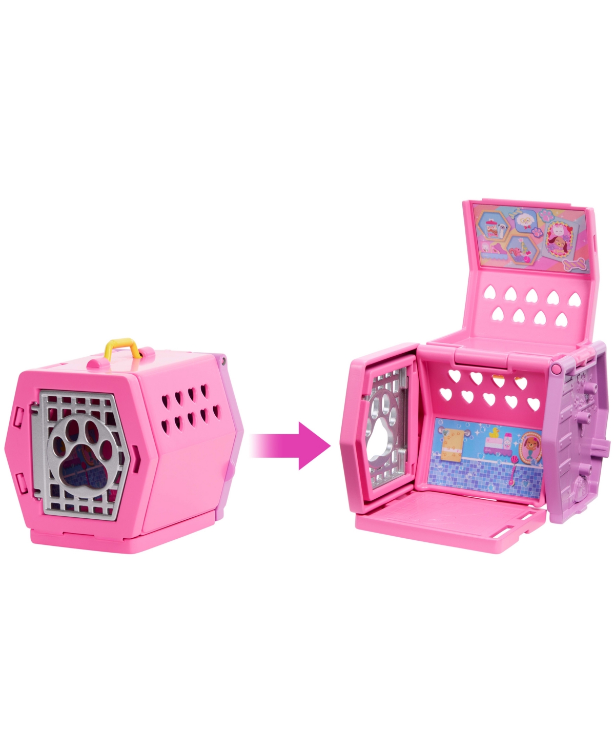BARBIE CHELSEA PUPPY CARRIER PLAYSET, SMALL DOLL AND DOG CARRIER WITH PUPPY ACCESSORIES 