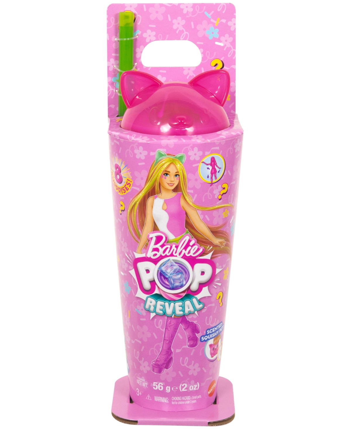 BARBIE POP REVEAL SHAKES SERIES DOLL & ACCESSORIES SET, SCENTED CUTE KITTEN FASHION DOLL 