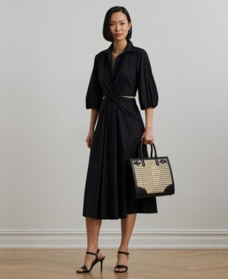 Lauren Ralph Lauren Women's Cotton-Blend Bubble-Sleeve