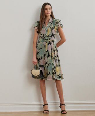 Lauren Ralph Lauren - Women's Floral Belted Georgette Shirtdress
