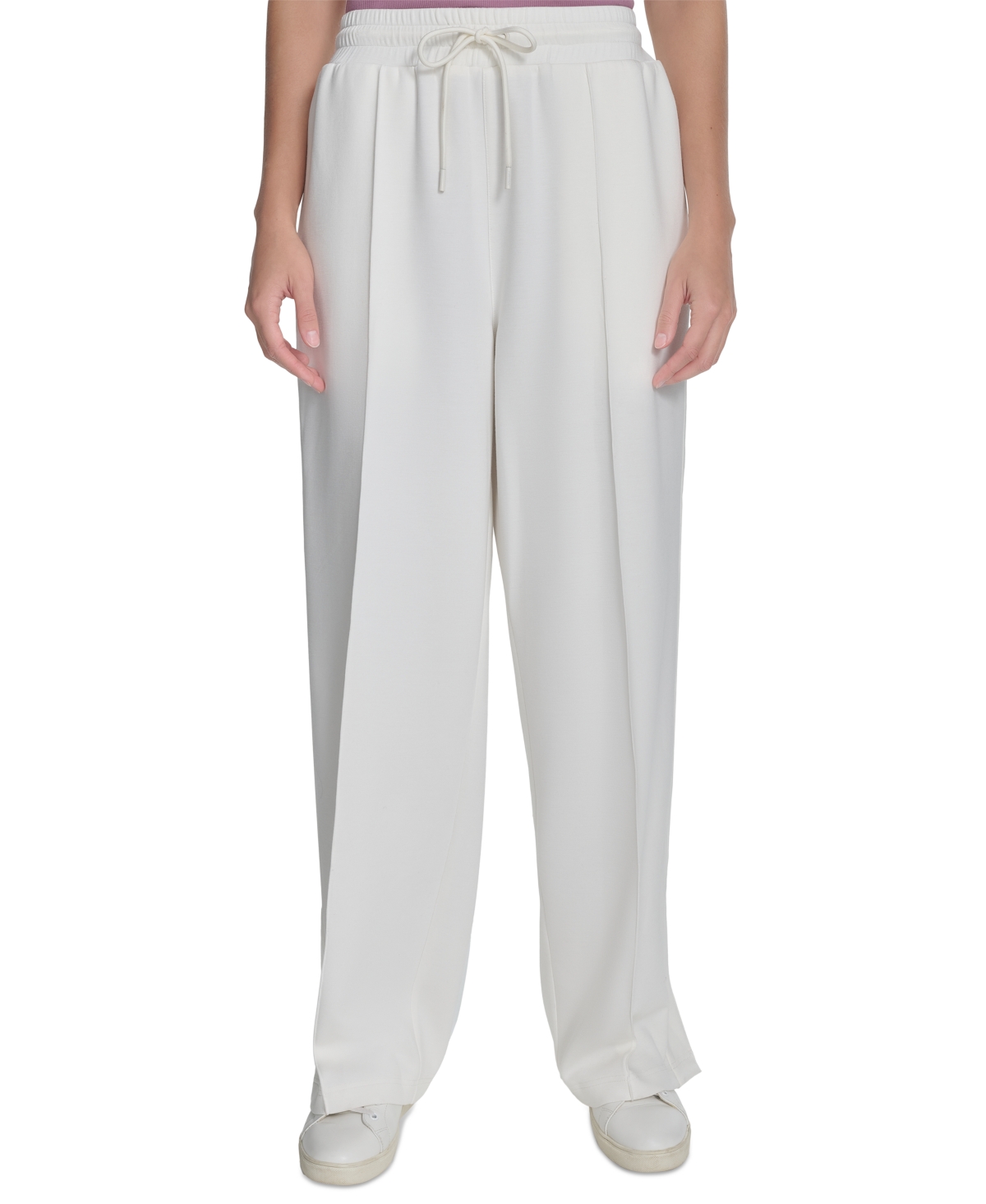 Women's Scuba Stretch Snap-Off Track Pants - Egret