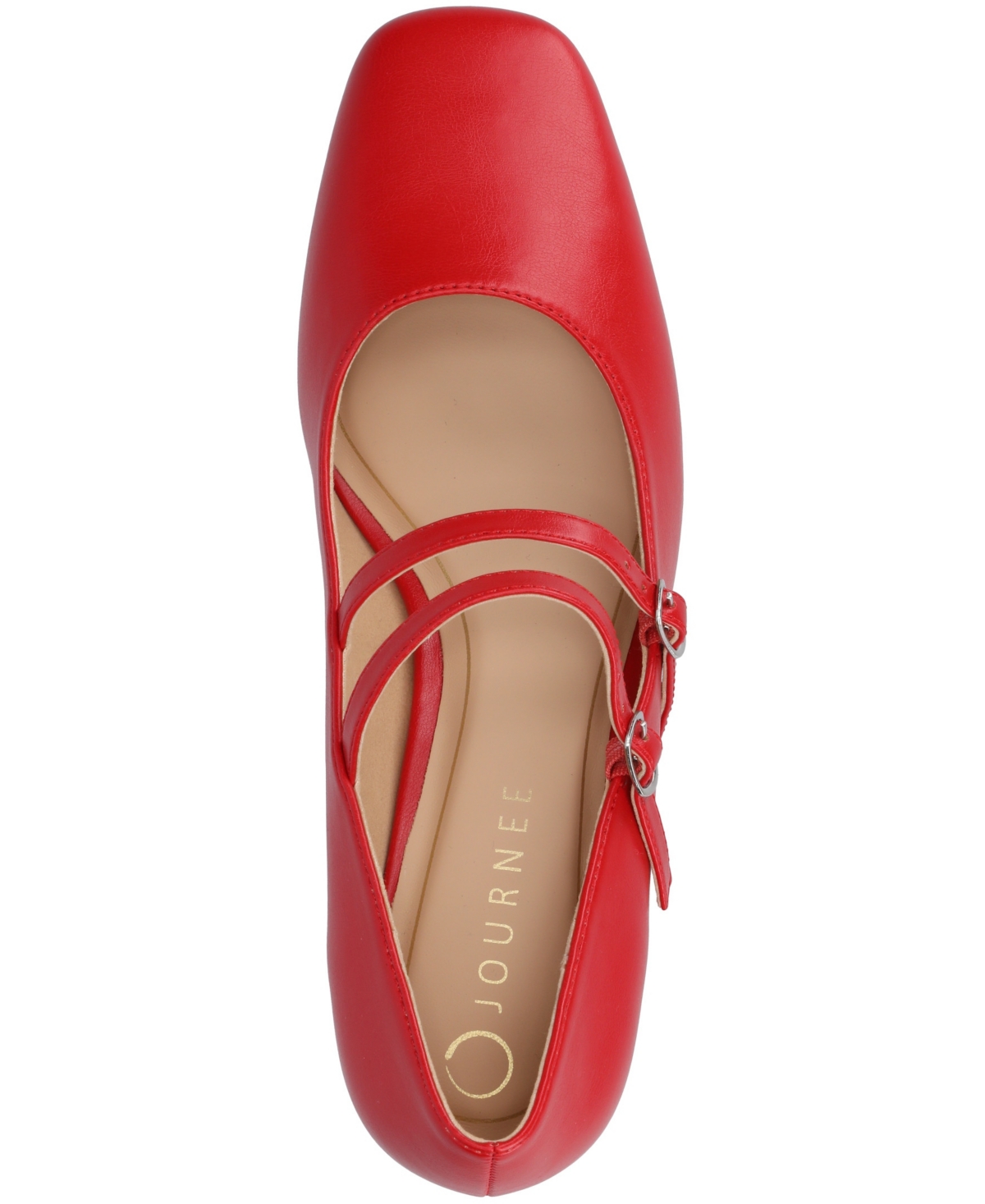 Shop Journee Collection Women's Nally Double Strap Mary Jane Pumps In Red