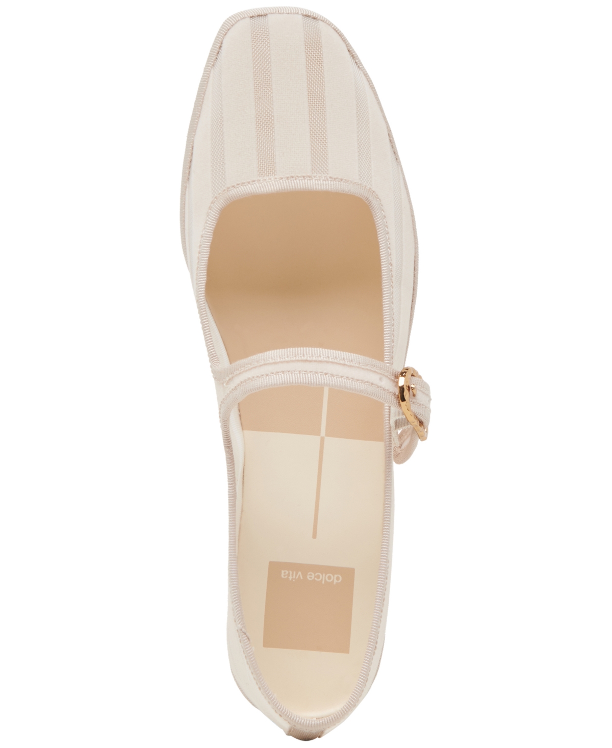 Dolce Vita Tameka Mesh Mary Jane Flat In Bone Stripe Mesh