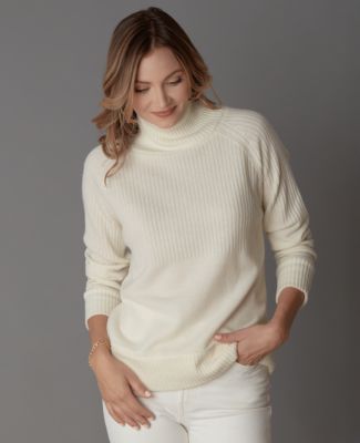 Women's Itch-Free Merino Wool Mock Neck Sweater with Lining
