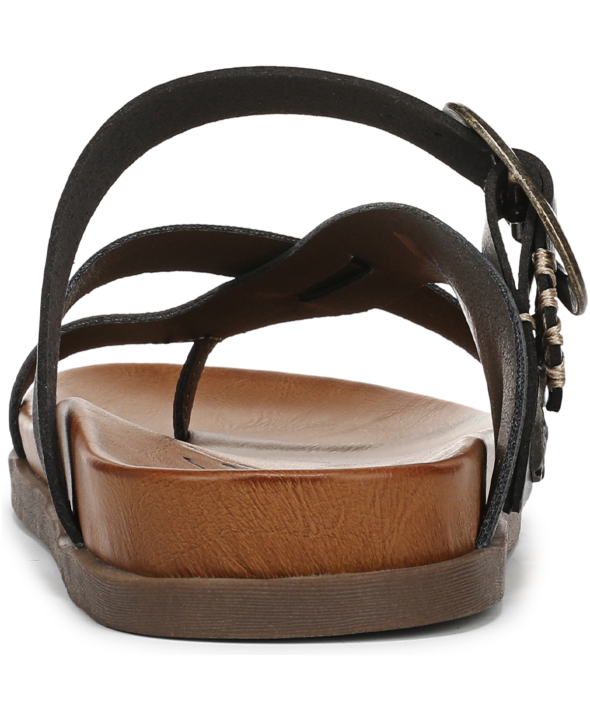 Shop Blowfish Malibu Women's Lilac Thong Slide Platform Sandals In Black Faux Nubuck