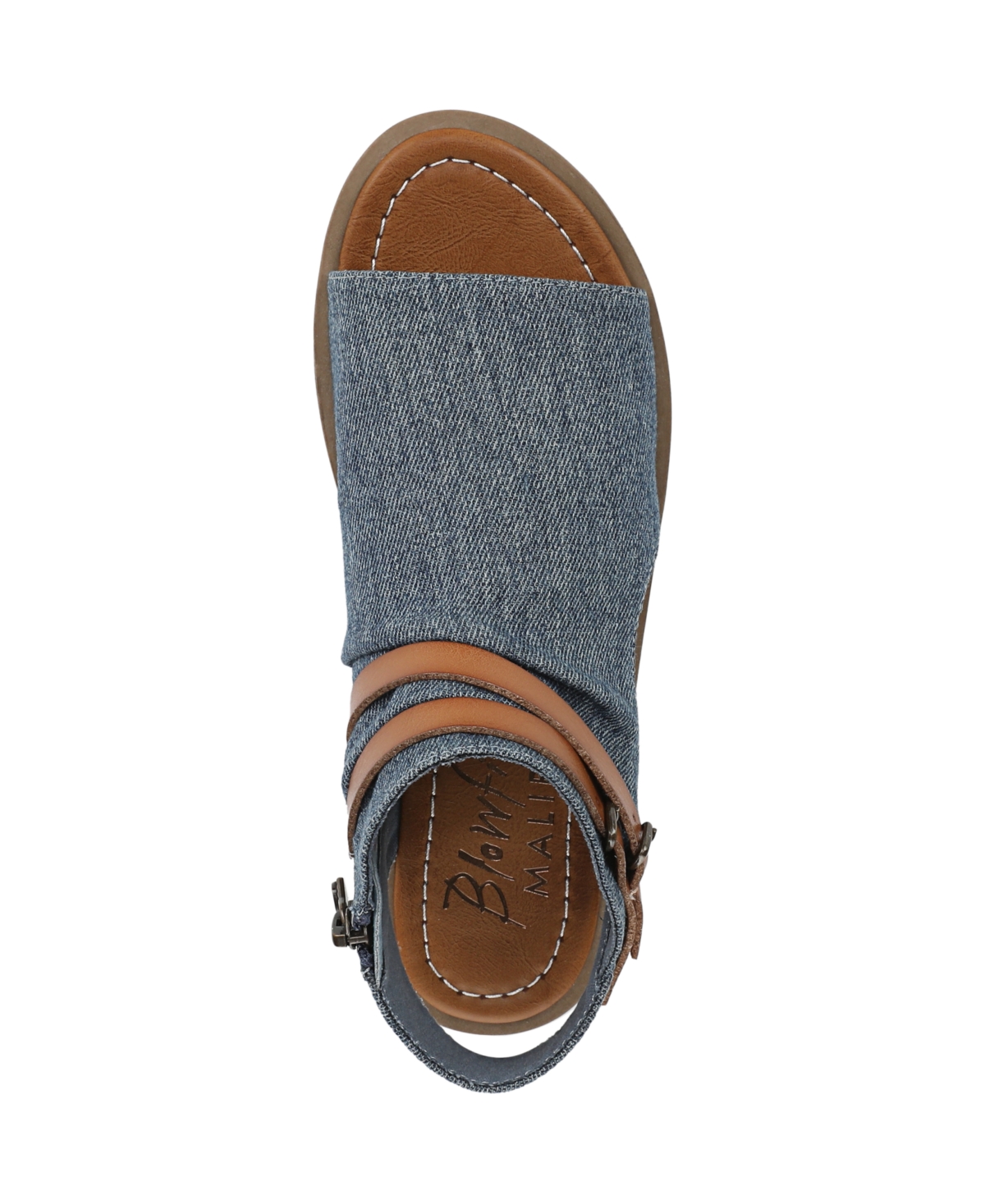 Blowfish Malibu Denver Sandal In Blue Denim Fabric