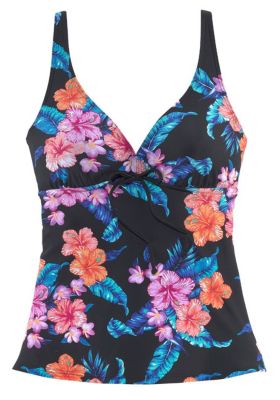 Women's Tropical Print Underwire Tankini Swimsuit Top