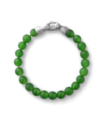 Men's 8mm Bead Bracelet in Stainless Steel with Push Clasp