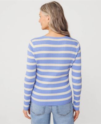 Women's Drifter Baby Cable VNeck Cardigan Sweater - Set Top