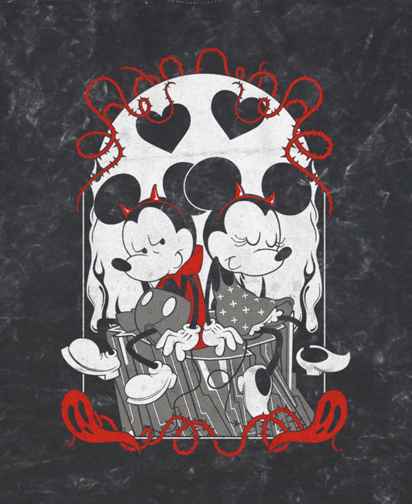 Мужская футболка Fifth Sun Mickey's Goth Tarot Short Sleeve, цвет: Чёрный — фото 3