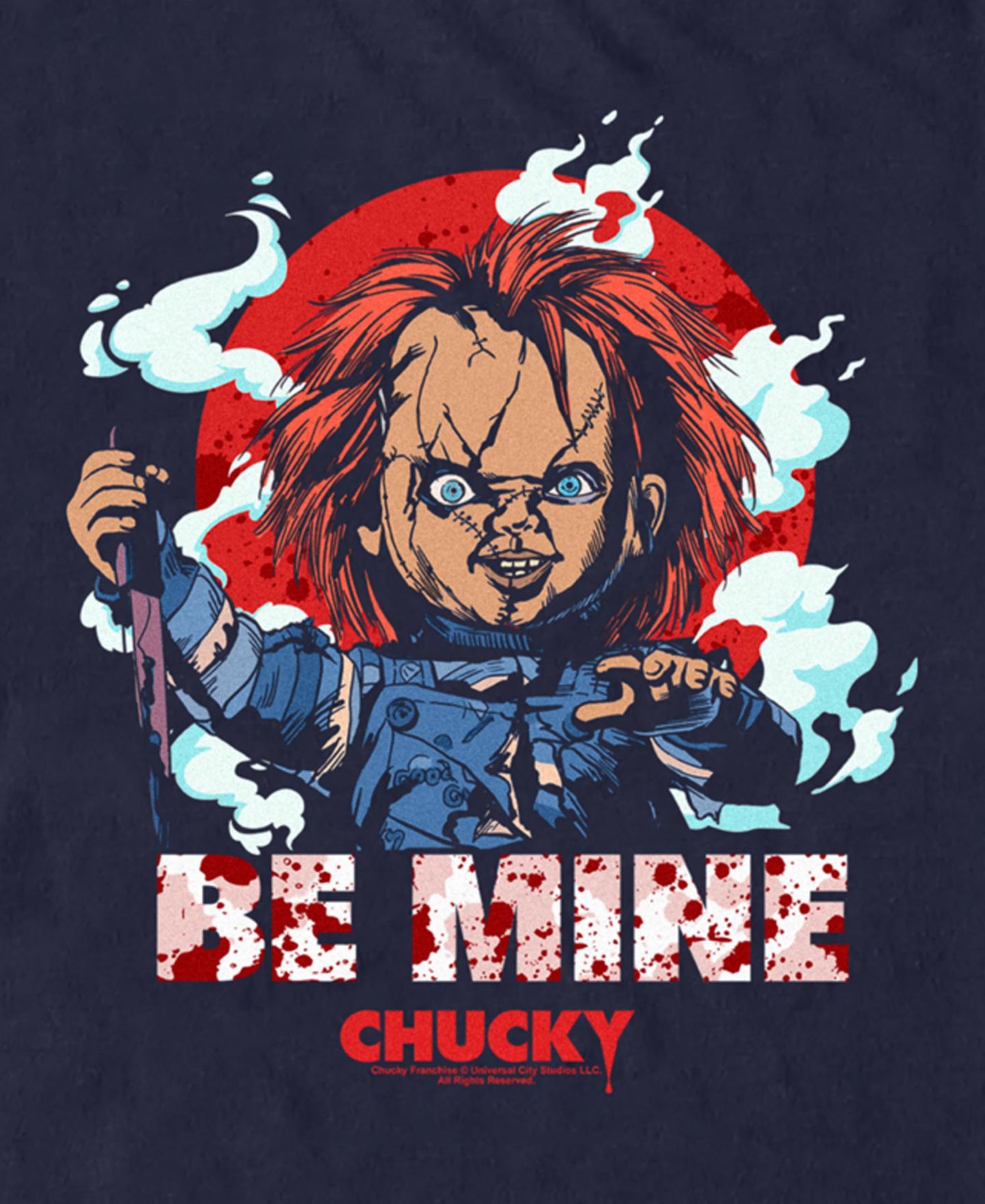 Мужская футболка Fifth Sun Chucky Be Mine Short Sleeve, цвет: Тёмно-синий — фото 3