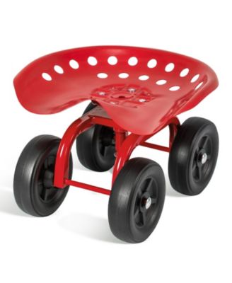 Garden Rolling Workseat with Swivel Seat and Adjustable Height Comfortable and Mobile Garden Tool for Outdoor Tasks