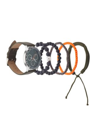 Men's Quartz Olive Polyurethane Strap Watch 43mm