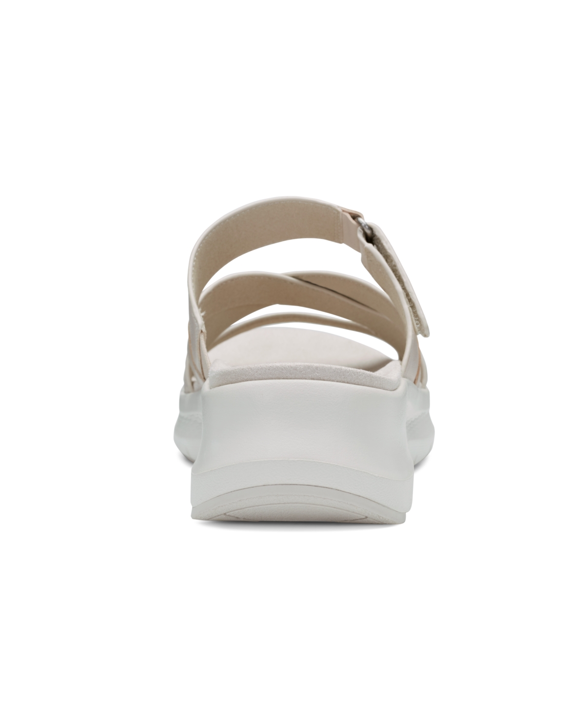 Shop Rockport Women's Qwyn Slip-on Strappy Casual Wedge Sandals In Ivory Leather