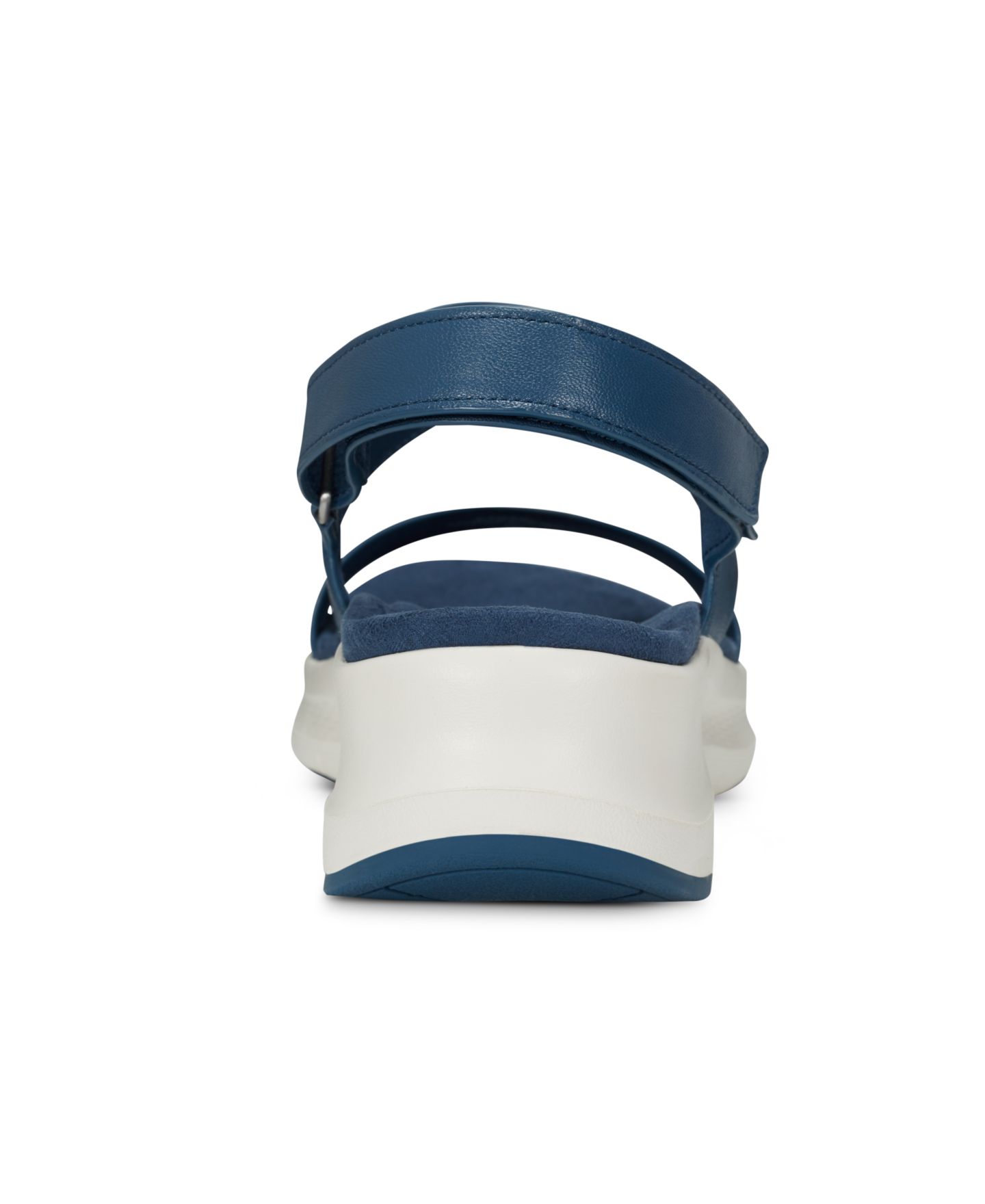 Женские сандалии Rockport Qwera Open Toe Strappy Casual Wedge, цвет: Синий кожаный — фото 3