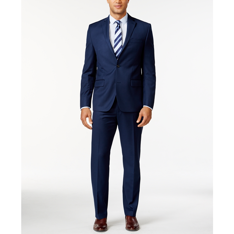 MICHAEL Michael Kors Blue Solid Classic Fit Suit Separates   Suits