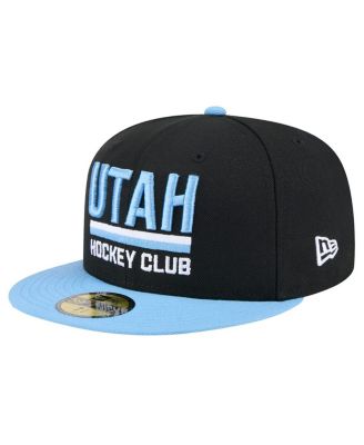 New Era - Men's Black/Light Blue Utah Hockey Club Lockup 1st Season 59FIFTY Fitted Hat