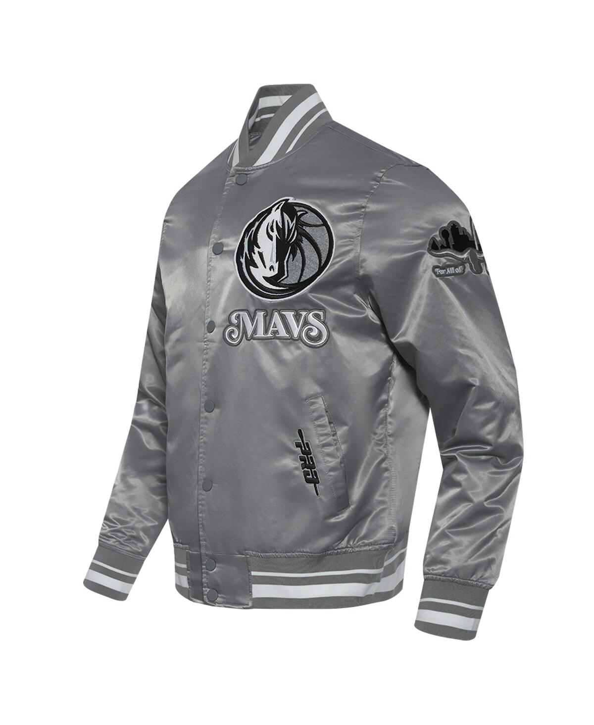 Pro Standard Men's Gray Dallas Mavericks 2024/25 City Edition Chenille Applique Satin Jacket In Gray