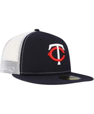 Men's Navy Minnesota Twins Team Color 59FIFTY Trucker Fitted Hat