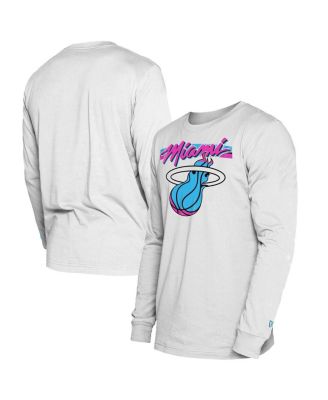 New Era - Men's White Miami Heat 2024/25 City Edition Long Sleeve T-Shirt