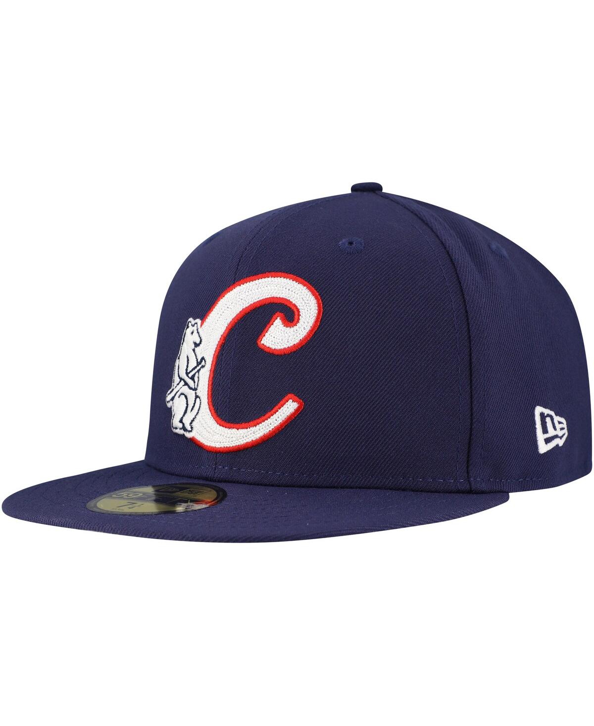Shop New Era Men's Royal Chicago Cubs Duo Logo 2.0 59fifty Fitted Hat In Navy