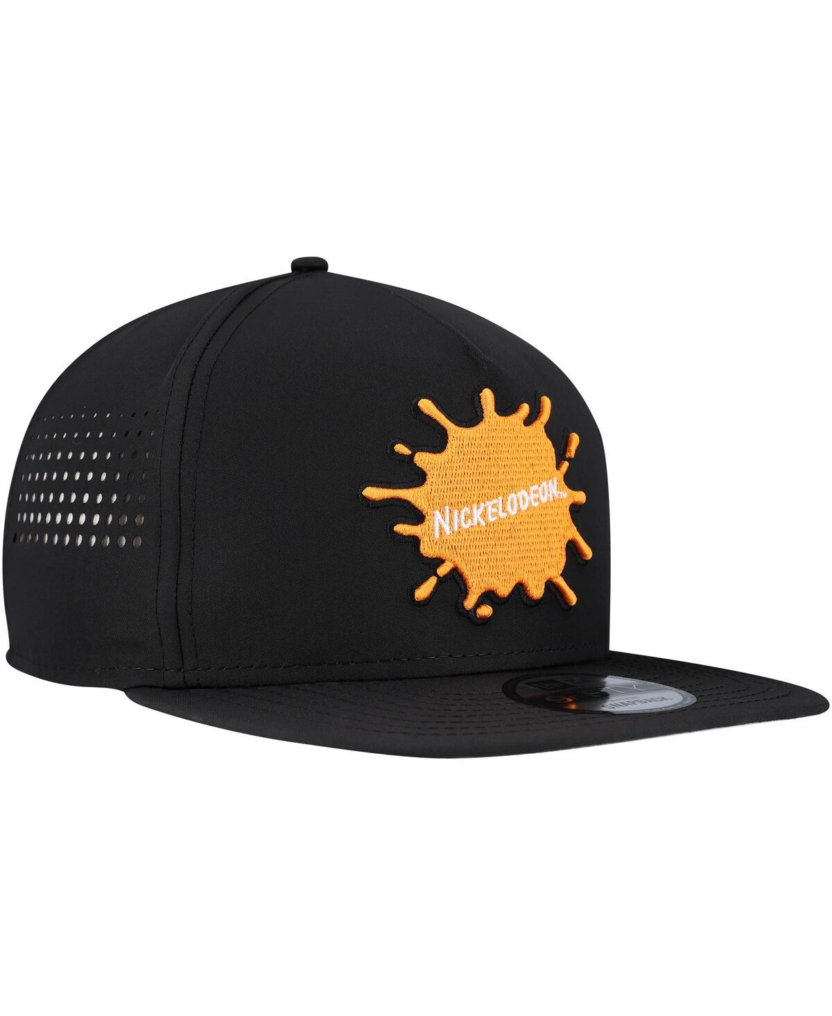 NEW ERA MEN'S BLACK NICKELODEON VENTED 9FIFTY SNAPBACK HAT