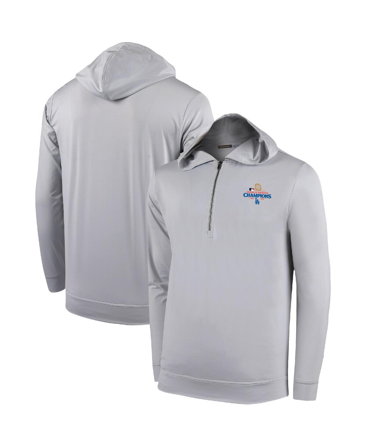 Men's White Los Angeles Dodgers 2024 World Series Champions Seabreeze Half-Zip Hoodie - White