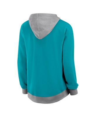 Women's Aqua Miami Dolphins Hit It Full-Zip Hoodie