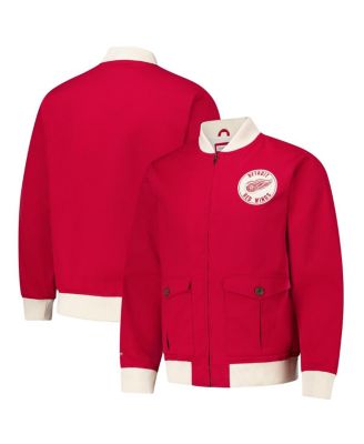 Mitchell & Ness - Men's Red Detroit Red Wings Vintage Coaches Cotton Twill Full-Zip Jacket