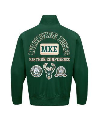 Men's Hunter Green Milwaukee Bucks Area Code Twill Full-Zip Jacket