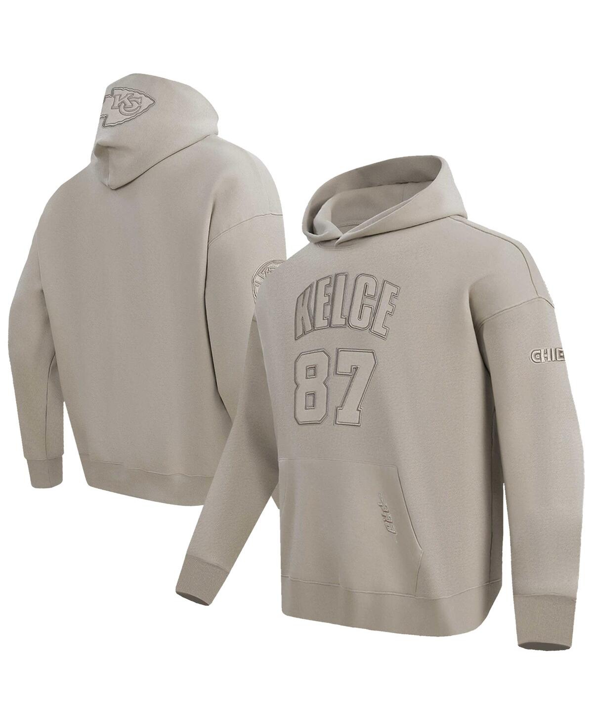 Pro Standard Men's Travis Kelce Tan Kansas City Chiefs Player Name Number Pullover Hoodie In Tan