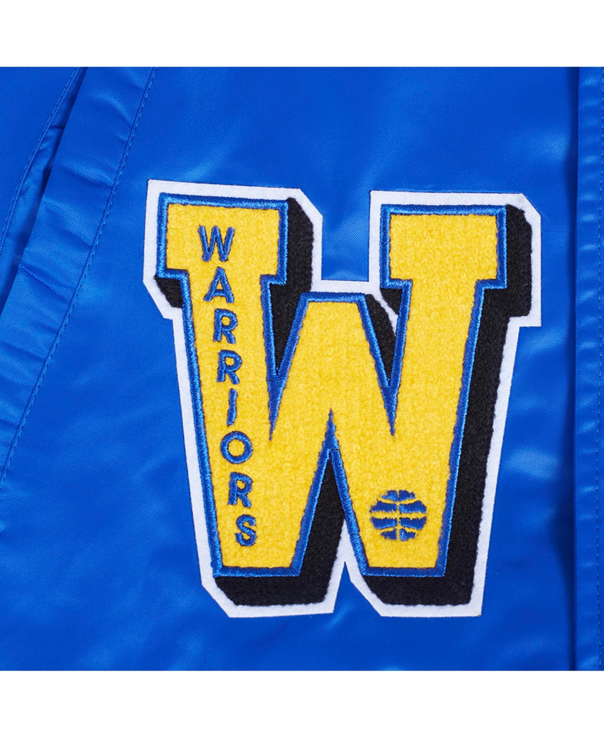 Pro Standard Men's Royal Golden State Warriors Sublimated Satin Full-snap Jacket In Royal