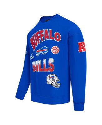 Men's Royal Buffalo Bills Turn It Up Drop Shoulder Pullover Sweatshirt