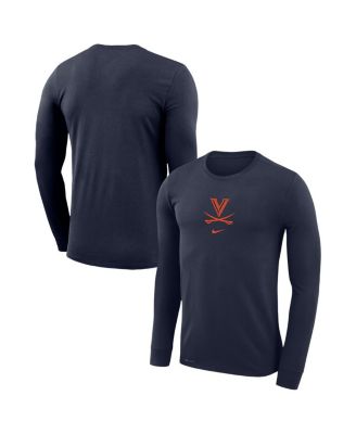 Nike - Men's Navy Virginia Cavaliers Basketball Shootaround Long Sleeve T-Shirt