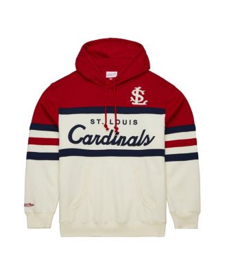 Men's Cream/Scarlet St. Louis Cardinals Head Coach Pullover Hoodie