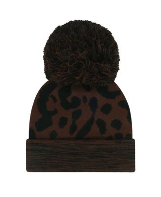 Women's Brown New York Giants Cacao Cuffed Knit Hat with Pom
