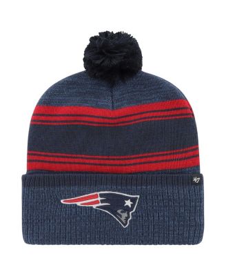 '47 Brand - Men's Navy New England Patriots Fadeout Cuffed Knit Hat with Pom
