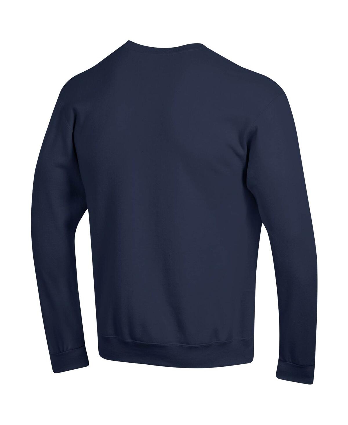 Champion Men's Navy Delaware State Hornets 2-hit Powerblend Pullover Sweatshirt In Navy