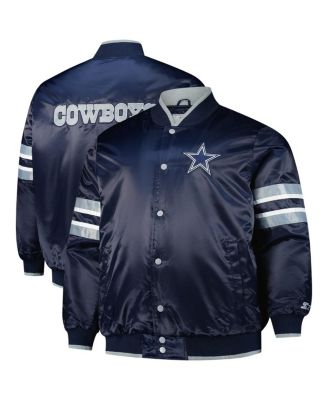 Starter - Men's Navy Dallas Cowboys Scout I Full-Snap Varsity Jacket