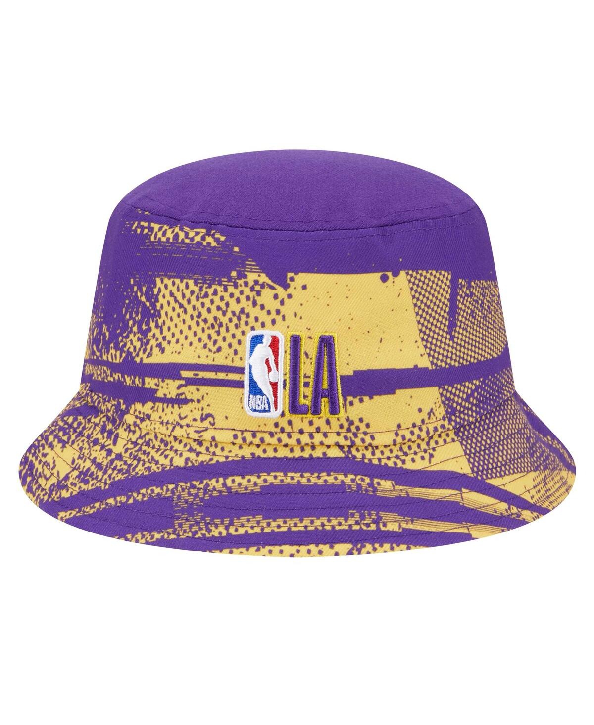 New Era Men's Purple/gold Los Angeles Lakers Tip-off Bucket Hat In Purple,gold